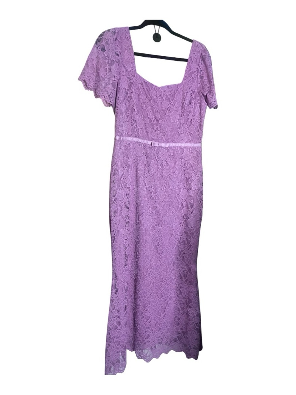 NSR Nordstrom Rack Dusty Mauve Floral Lace Maxi Dress Size L Fits Small